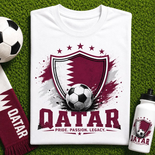 Qatar Fotbollsfan VM Supporter T Shirt (Skapare uppladdad)