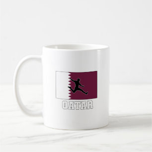 Qatar fotbollsfotbollsgrupp kaffemugg