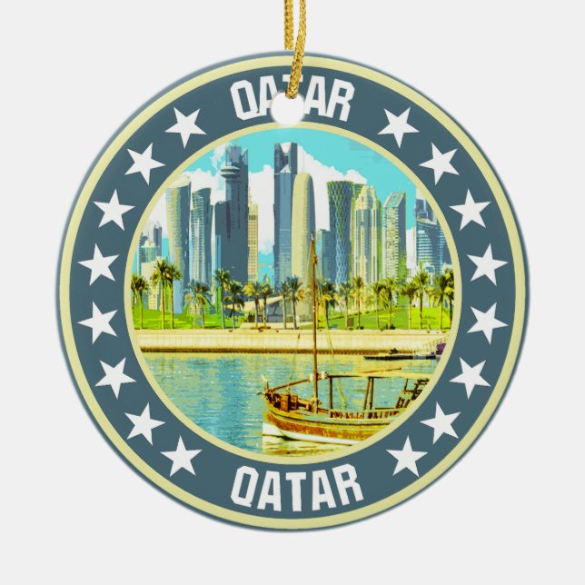 Qatar Julgransprydnad Keramik (Framsidan)