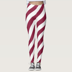 Qatar National Flagga Diagonal Stripe Leggings