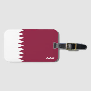 Qatar National Flagga Patriotic Bagagebricka