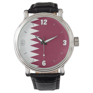 Qatar National Flagga Patriotic Elegant Armbandsur