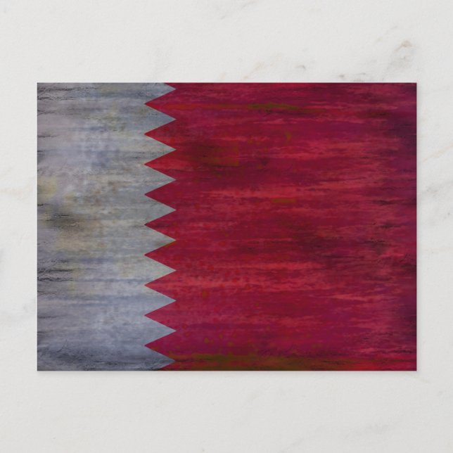 Qatar-nödlidande flagga vykort (Framsida)
