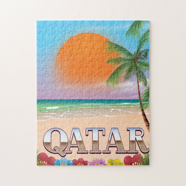 Qatar researesaffiche pussel (Vertikal)