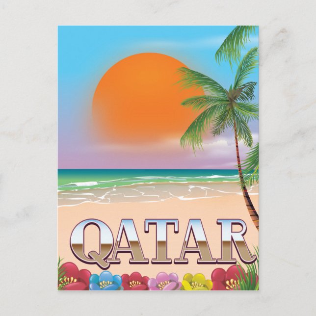 Qatar researesaftot vykort (Framsida)