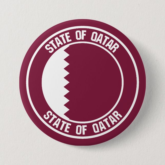 Qatar Round Emblem Knapp (Framsida)