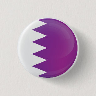 Qatar Round Icon Flagga Knapp