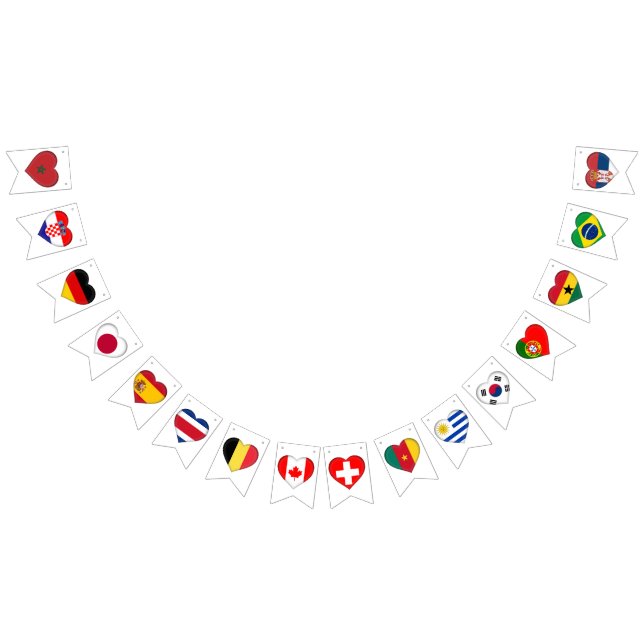 Qatar Tournament Land Flaggor Group E,F,G,H (Alla)