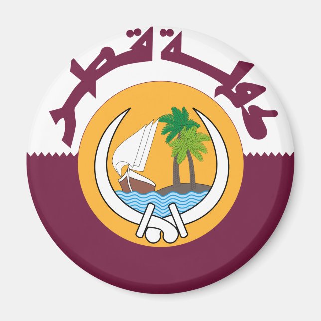 qatar vapensköld magnet (Framsidan)