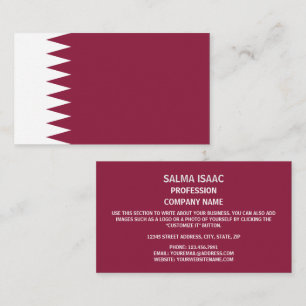 Qatari Flagga, Qatars Flagga Visitkort