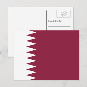 Qatari Flagga, Qatars Flagga Vykort