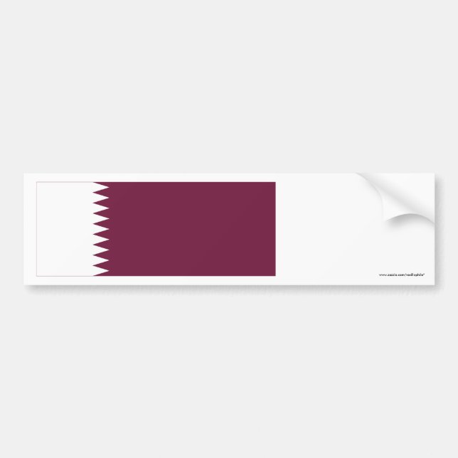 Qatarisk flagga bildekal (Framsidan)