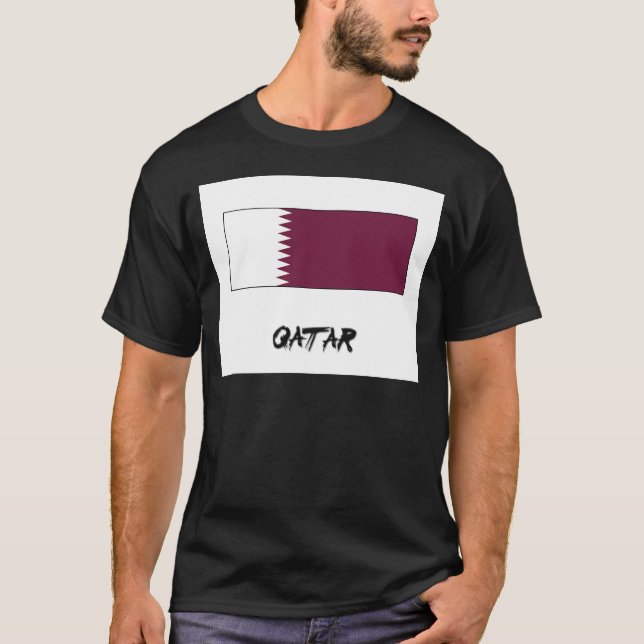 Qatarisk flagga tee shirt (Framsida)