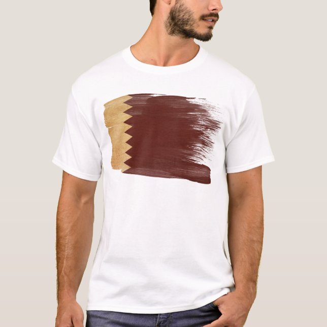 Qatarisk flagga tee shirt (Framsida)