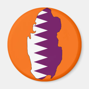 Qatarisk flaggakarta magnet