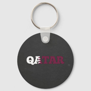 Qatarisk flaggastilsort nyckelring