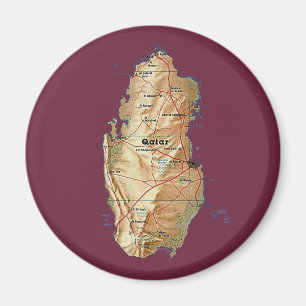 Qatarisk kartamagnet magnet