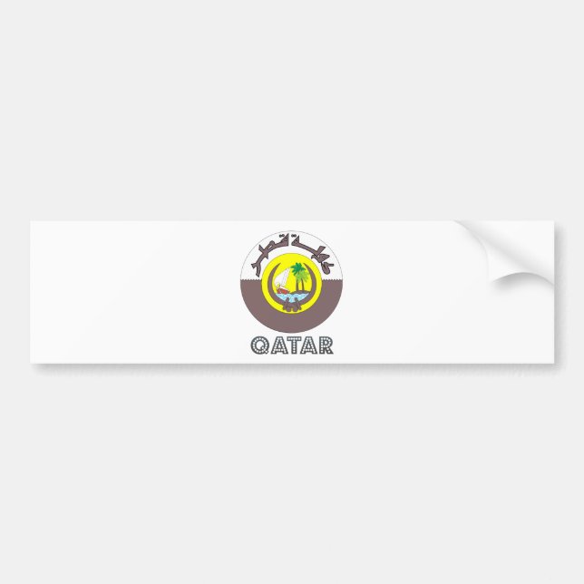 Qatarisk vapensköld bildekal (Framsidan)
