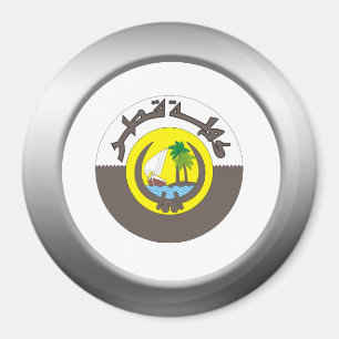 Qatarisk vapensköld magnet