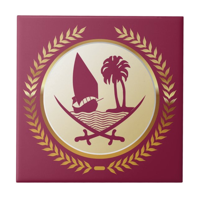 Qatars emblem kakelplatta (Framsidan)