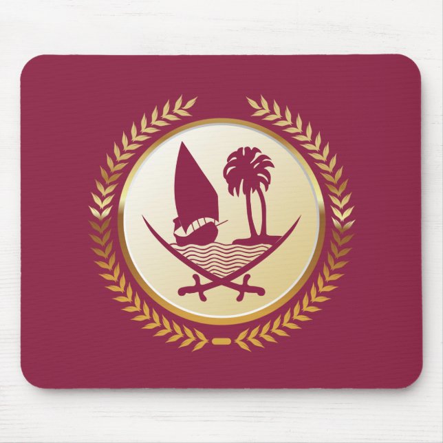 Qatars emblem musmatta (Framsidan)
