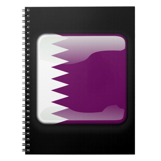 Qatars flagga anteckningsbok med spiral (Framsidan)