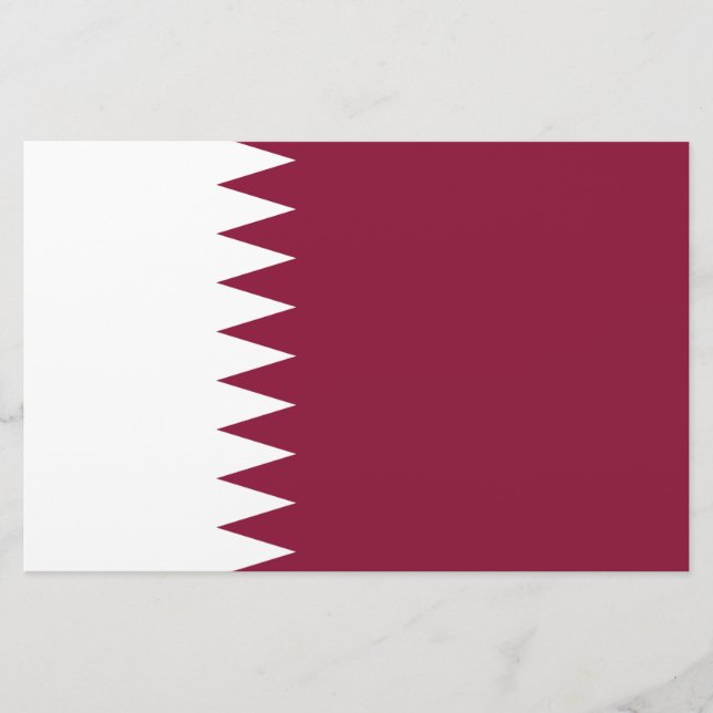 Qatars flagga brevpapper (Framsida)