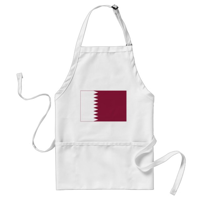 Qatars flagga förkläde (Framsidan)
