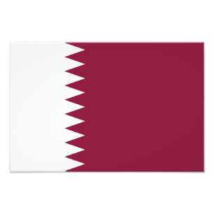Qatars flagga fototryck