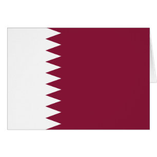 Qatars flagga hälsningskort