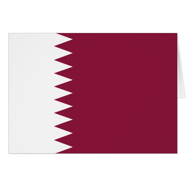Qatars flagga hälsningskort (Framsidan Horizontal)
