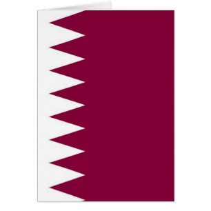 Qatars flagga hälsningskort