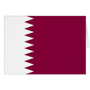 Qatars flagga hälsningskort
