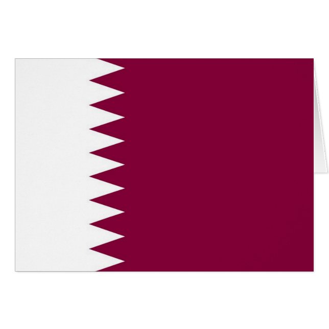 Qatars flagga hälsningskort (Framsidan Horizontal)
