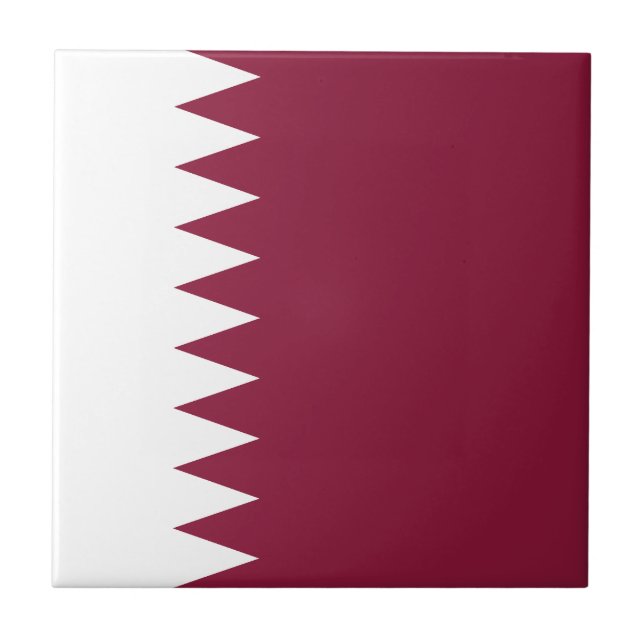 Qatars flagga kakelplatta (Framsidan)
