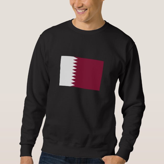 Qatars flagga lång ärmad tröja (Framsida)