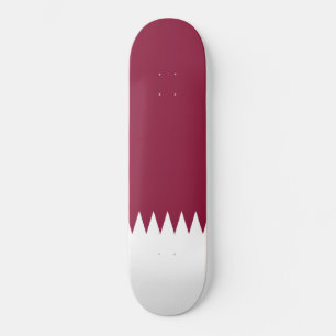 Qatars flagga mini skateboard bräda 18,5 cm