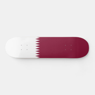 Qatars flagga mini skateboard bräda 18,5 cm