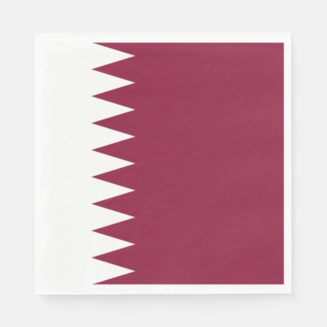 Qatars flagga pappersservett (Framsidan)