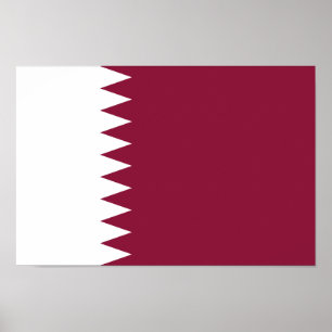 Qatars flagga poster