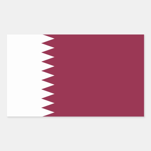 Qatars flagga rektangulärt klistermärke (Framsida)