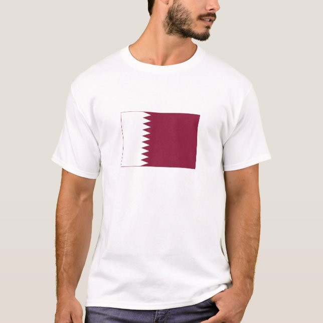 Qatars flagga t shirt (Framsida)
