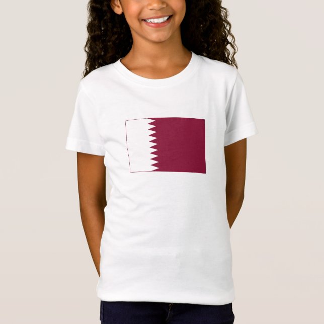 Qatars flagga t shirt (Framsida)