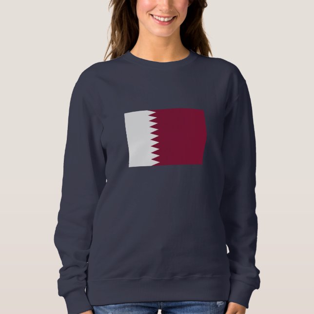 Qatars flagga t shirt (Framsida)