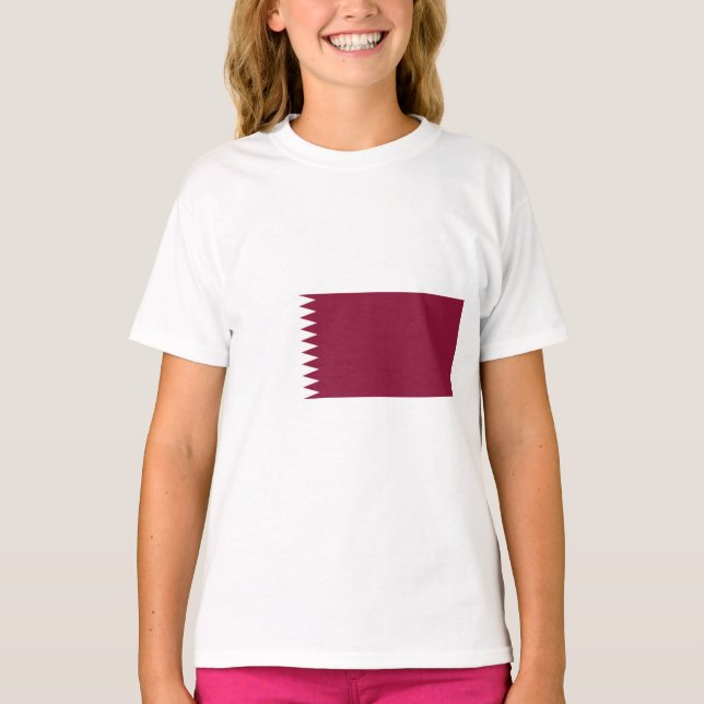 Qatars flagga t shirt (Framsida)