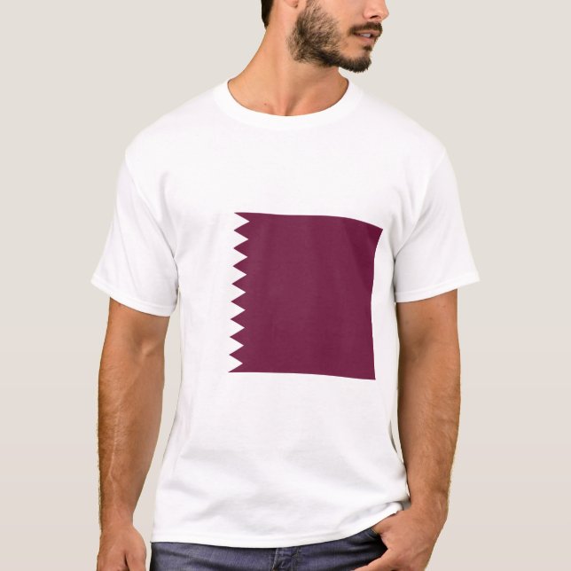 Qatars flagga t shirt (Framsida)