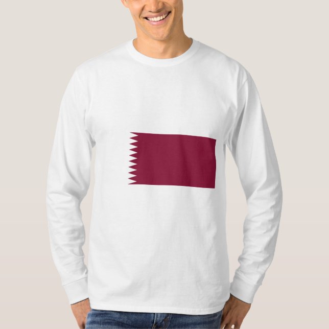 Qatars flagga t shirt (Framsida)
