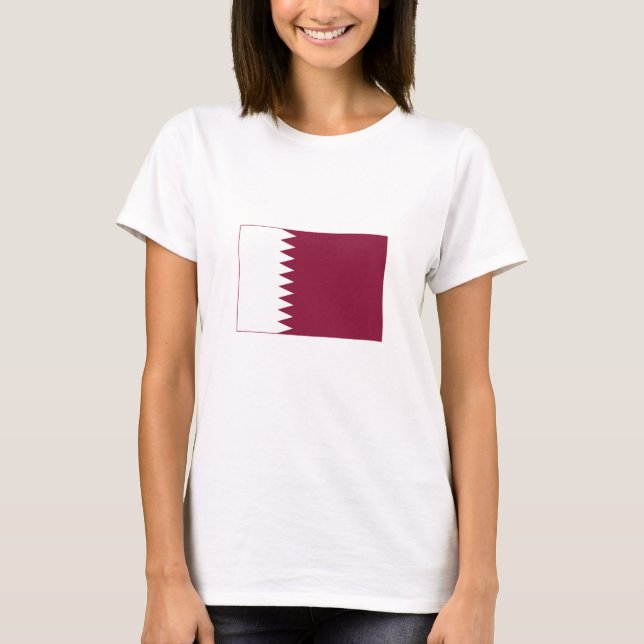 Qatars flagga t shirt (Framsida)