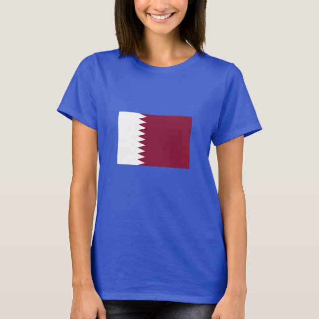 Qatars flagga t shirt (Framsida)
