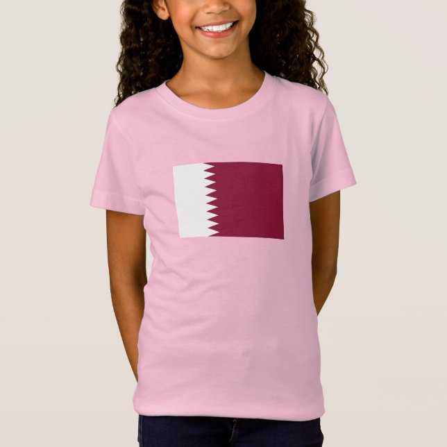Qatars flagga t shirt (Framsida)